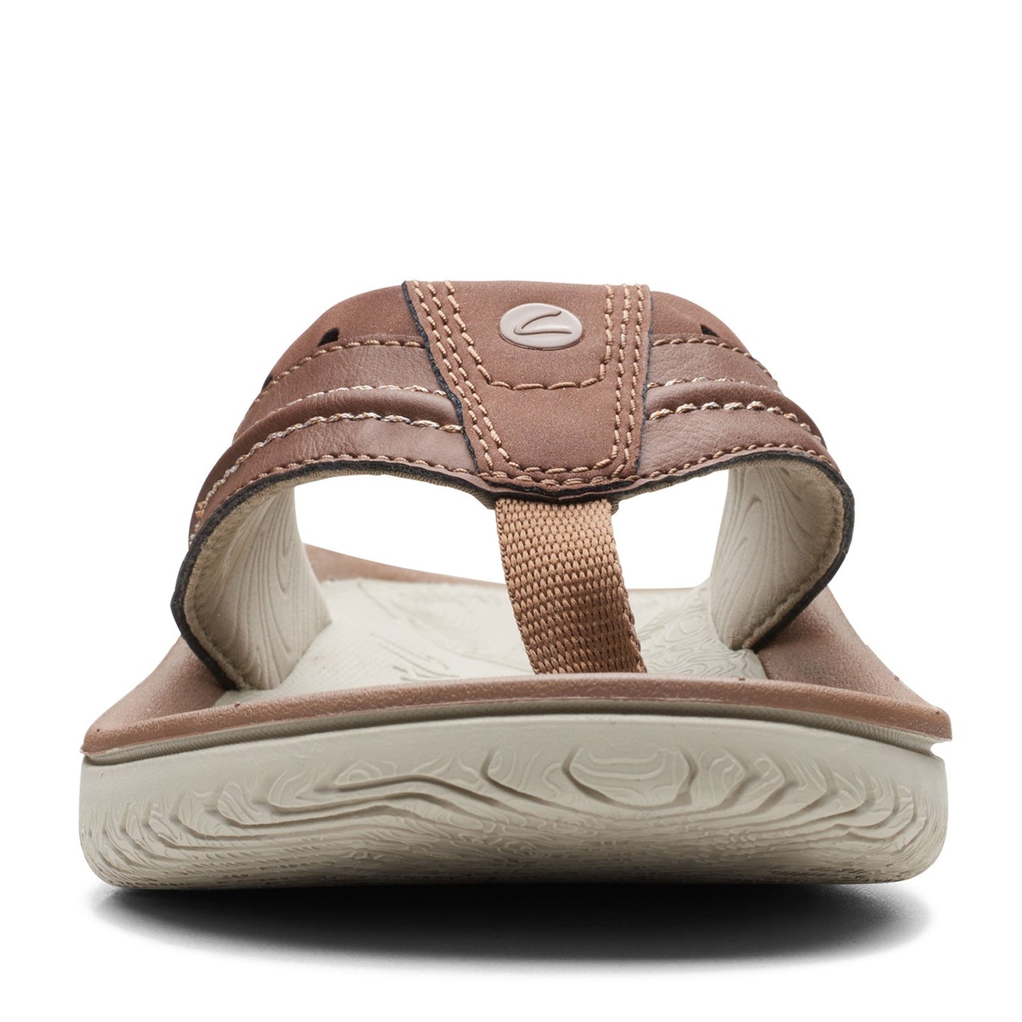 Peltz Shoes Men's Clarks Wesley Post Sandal TAN 26164873