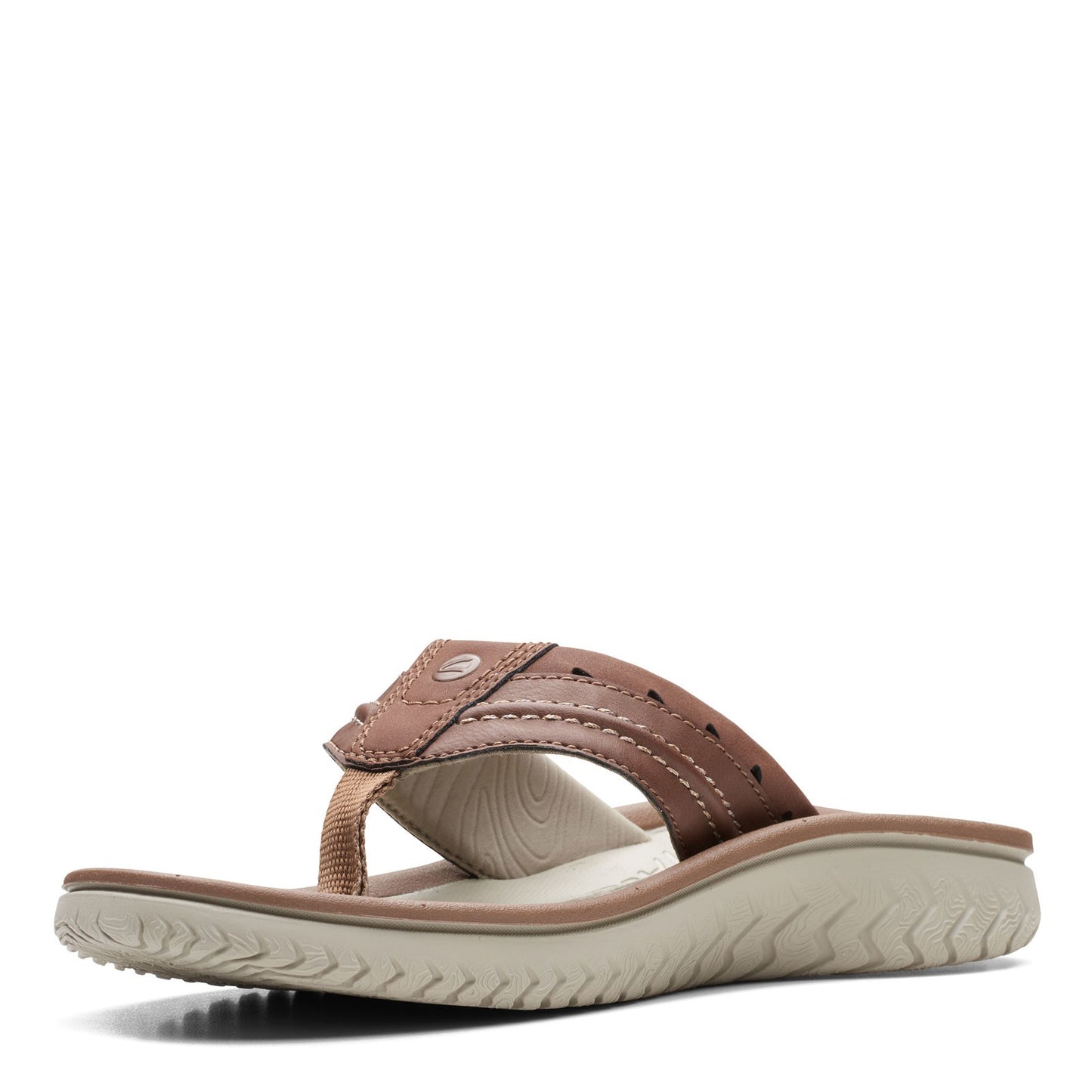 Peltz Shoes Men's Clarks Wesley Post Sandal TAN 26164873