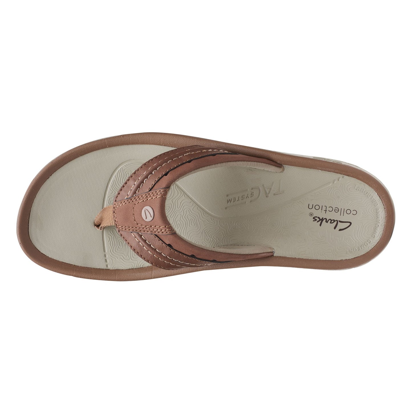 Peltz Shoes Men's Clarks Wesley Post Sandal TAN 26164873