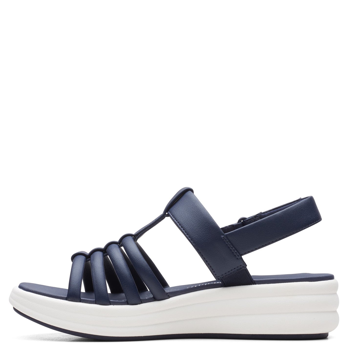 Peltz Shoes Women's Clarks Drift Ease Sandal NAVY 26164969