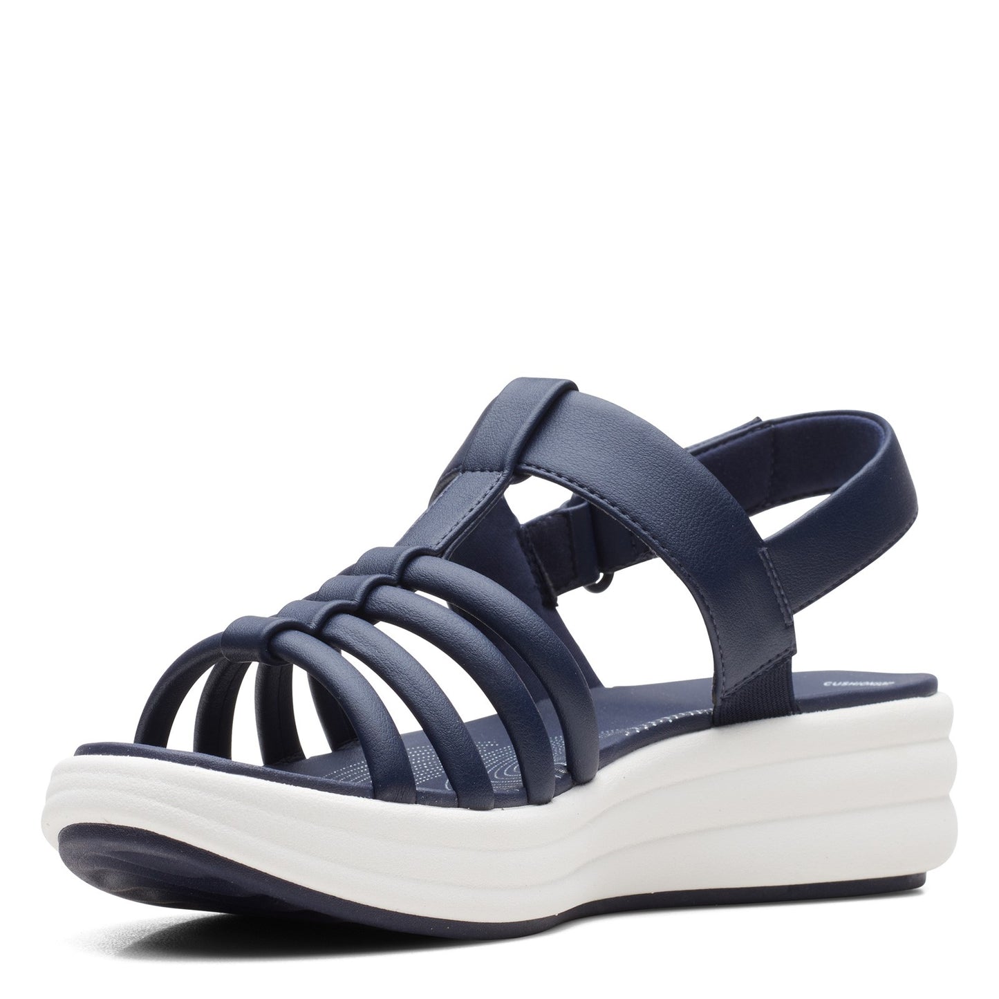 Peltz Shoes Women's Clarks Drift Ease Sandal NAVY 26164969