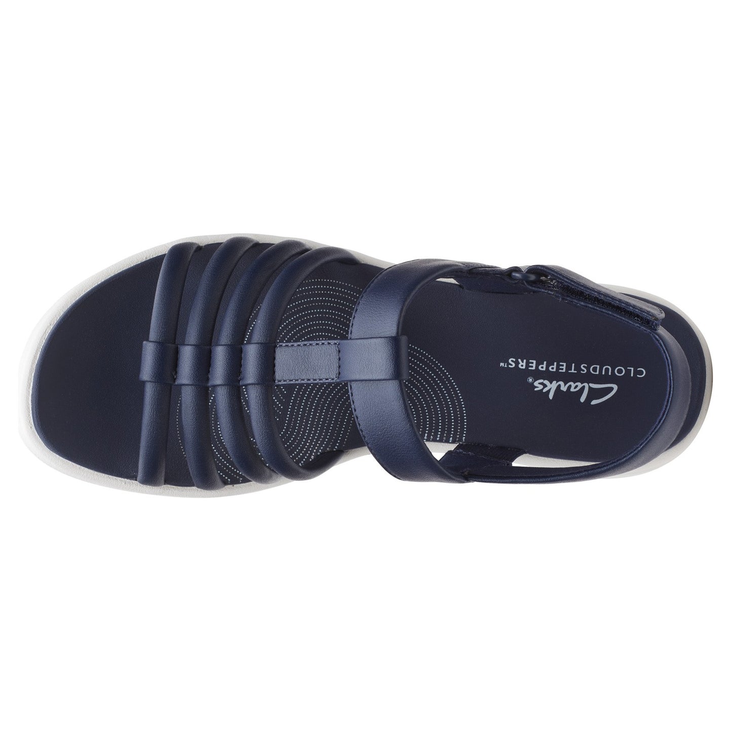 Peltz Shoes Women's Clarks Drift Ease Sandal NAVY 26164969