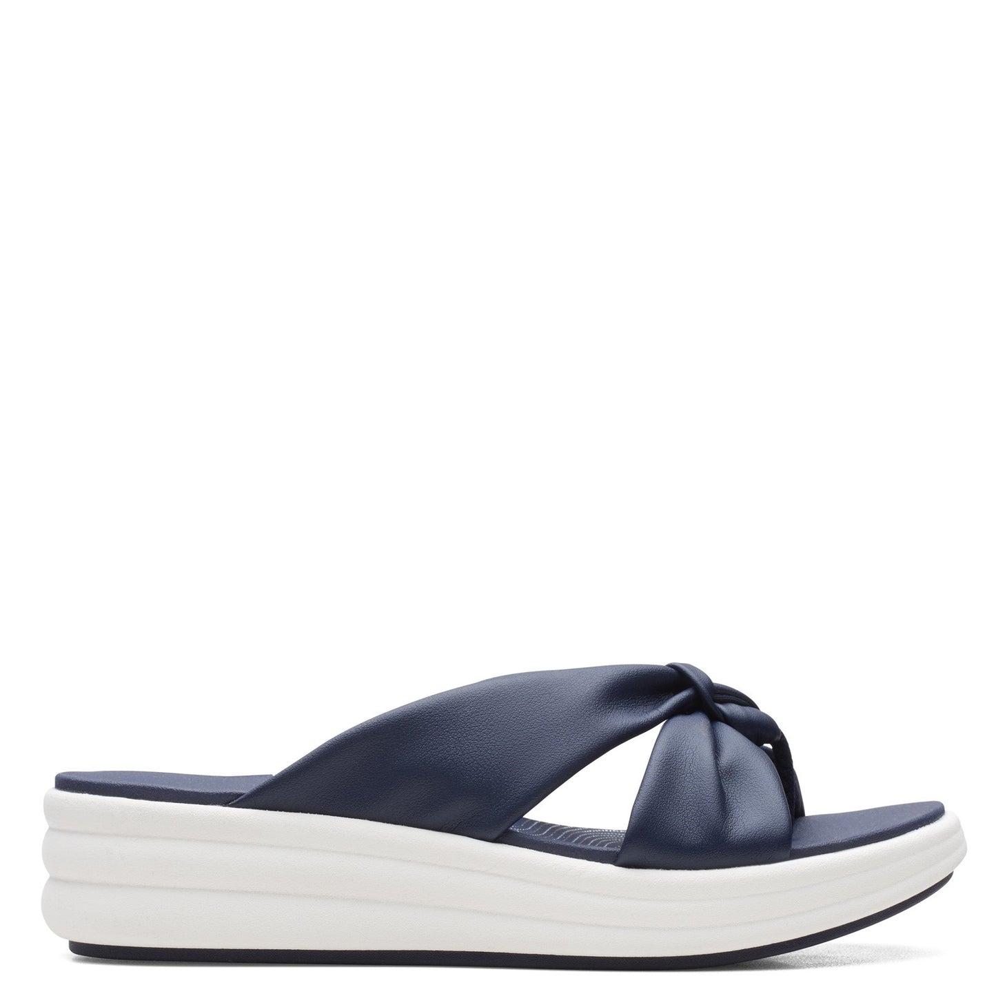 Peltz Shoes Women's Clarks Drift Ave Sandal NAVY 26165087