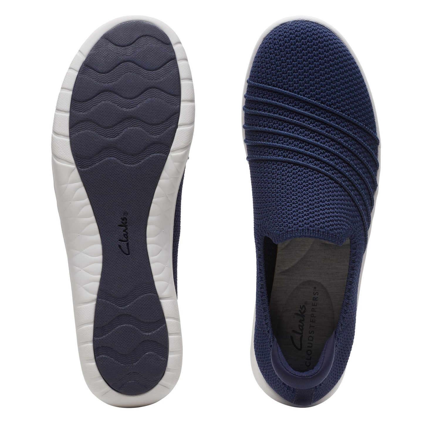 Peltz Shoes Women's Clarks Adella Step Slip-On DARK NAVY 26165169