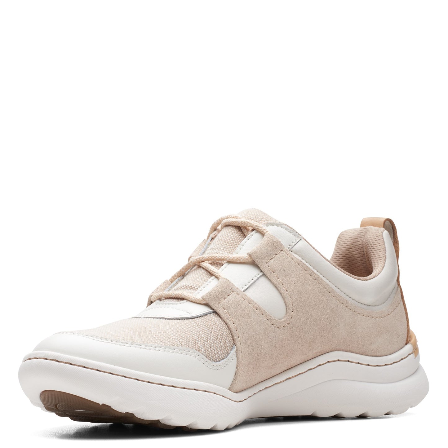 Peltz Shoes Women's Clarks Teagan Lace Sneaker SAND 26165176