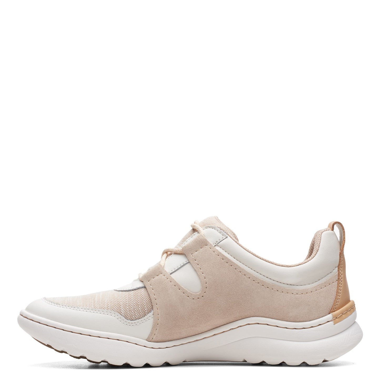 Peltz Shoes Women's Clarks Teagan Lace Sneaker SAND 26165176