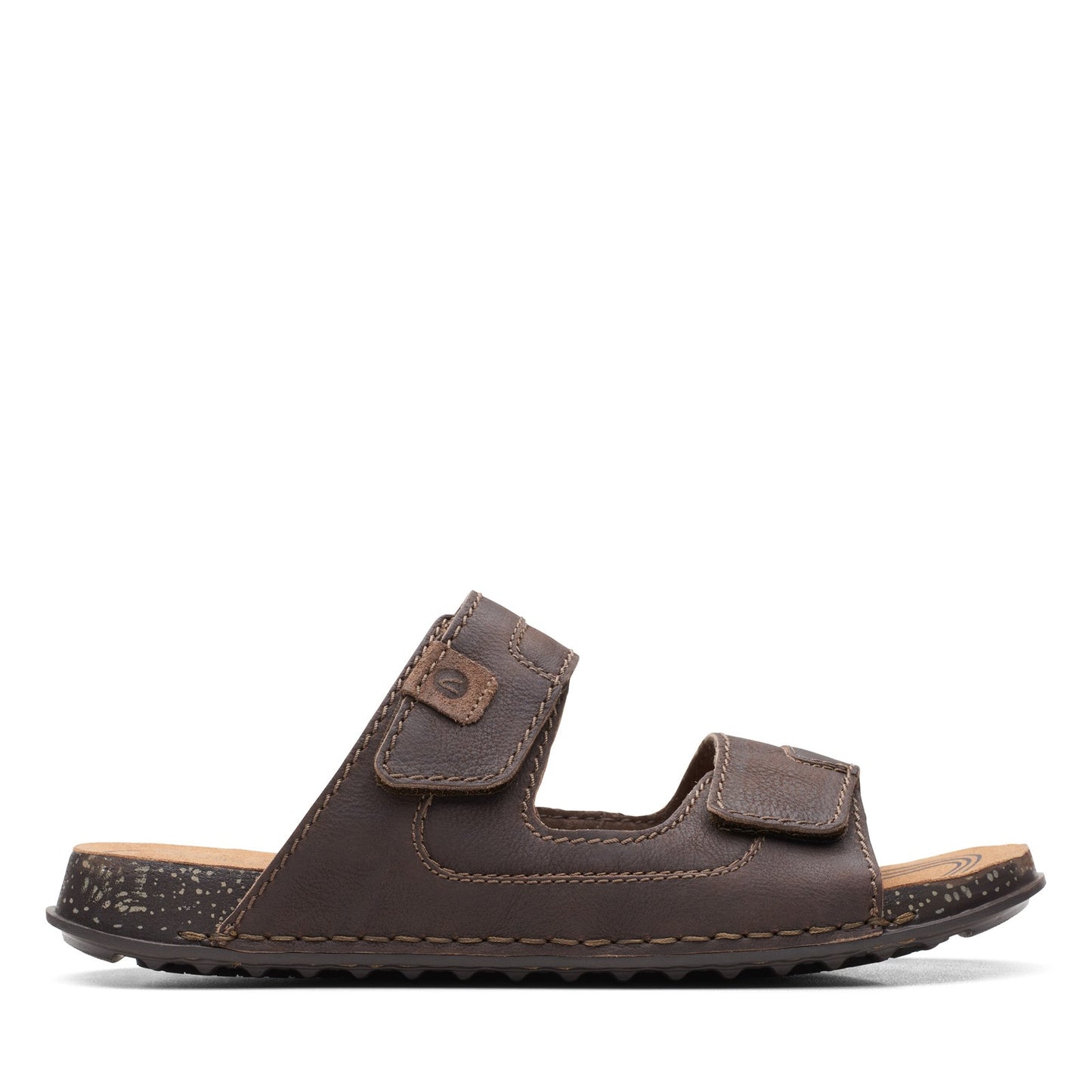 Peltz Shoes Men's Clarks Crestview Easy Sandal DARK BROWN 26165188