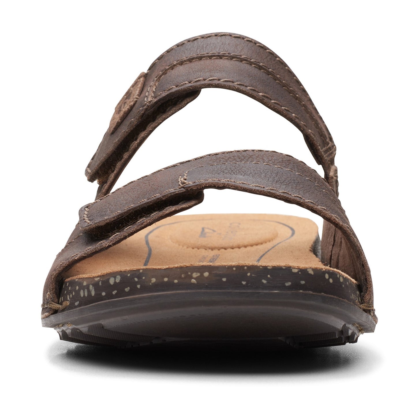 Peltz Shoes Men's Clarks Crestview Easy Sandal DARK BROWN 26165188