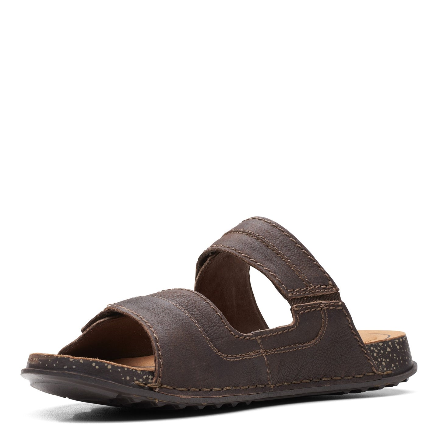 Peltz Shoes Men's Clarks Crestview Easy Sandal DARK BROWN 26165188
