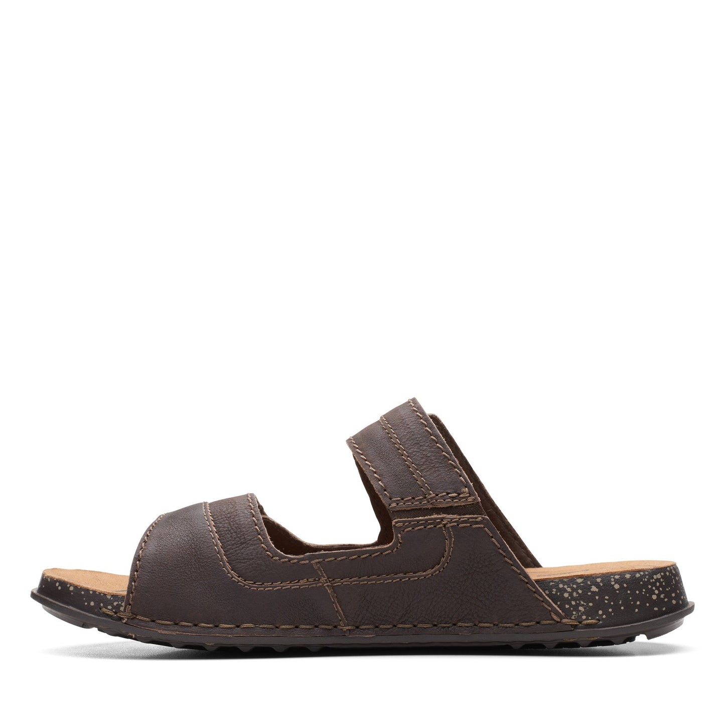 Peltz Shoes Men's Clarks Crestview Easy Sandal DARK BROWN 26165188