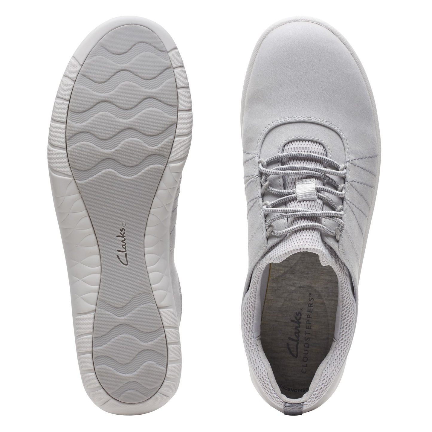 Peltz Shoes Women's Clarks Adella Stroll Sneaker GREY 26165189