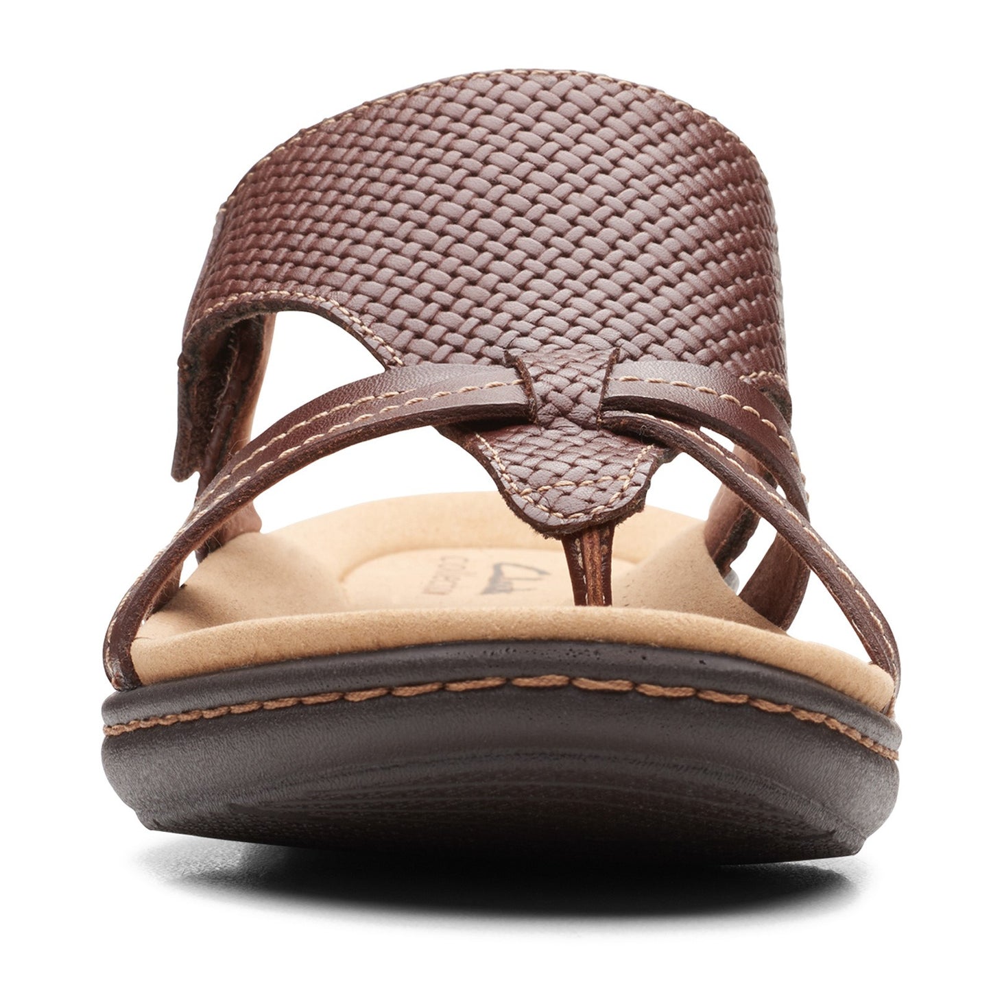 Peltz Shoes Women's Clarks Laurieann Edge Sandal TAN 26165228