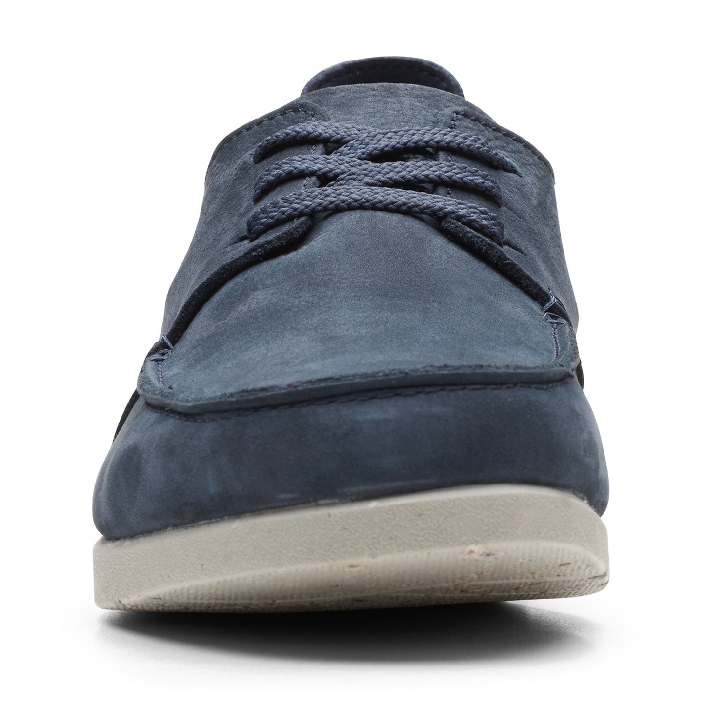 Peltz Shoes Men's Clarks ShacreLite Low Moc NAVY NUBUCK 26165230
