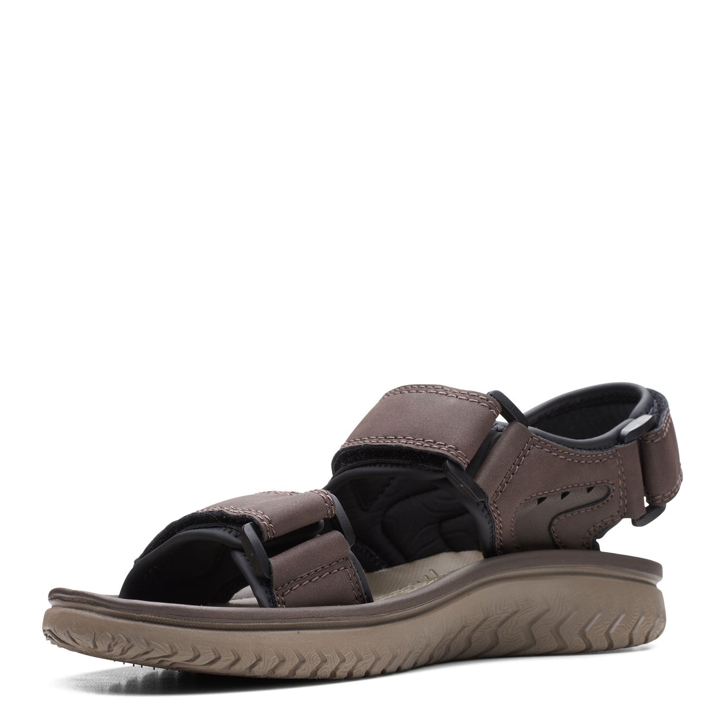 Peltz Shoes Men's Clarks Wesley Bay Sandal BROWN 26165234