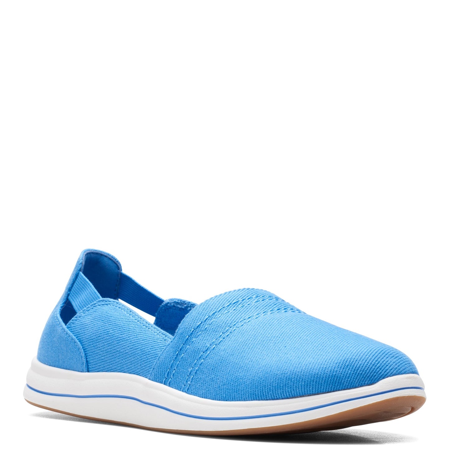 Peltz Shoes Women's Clarks Breeze Step Slip-On BLUE 26165292