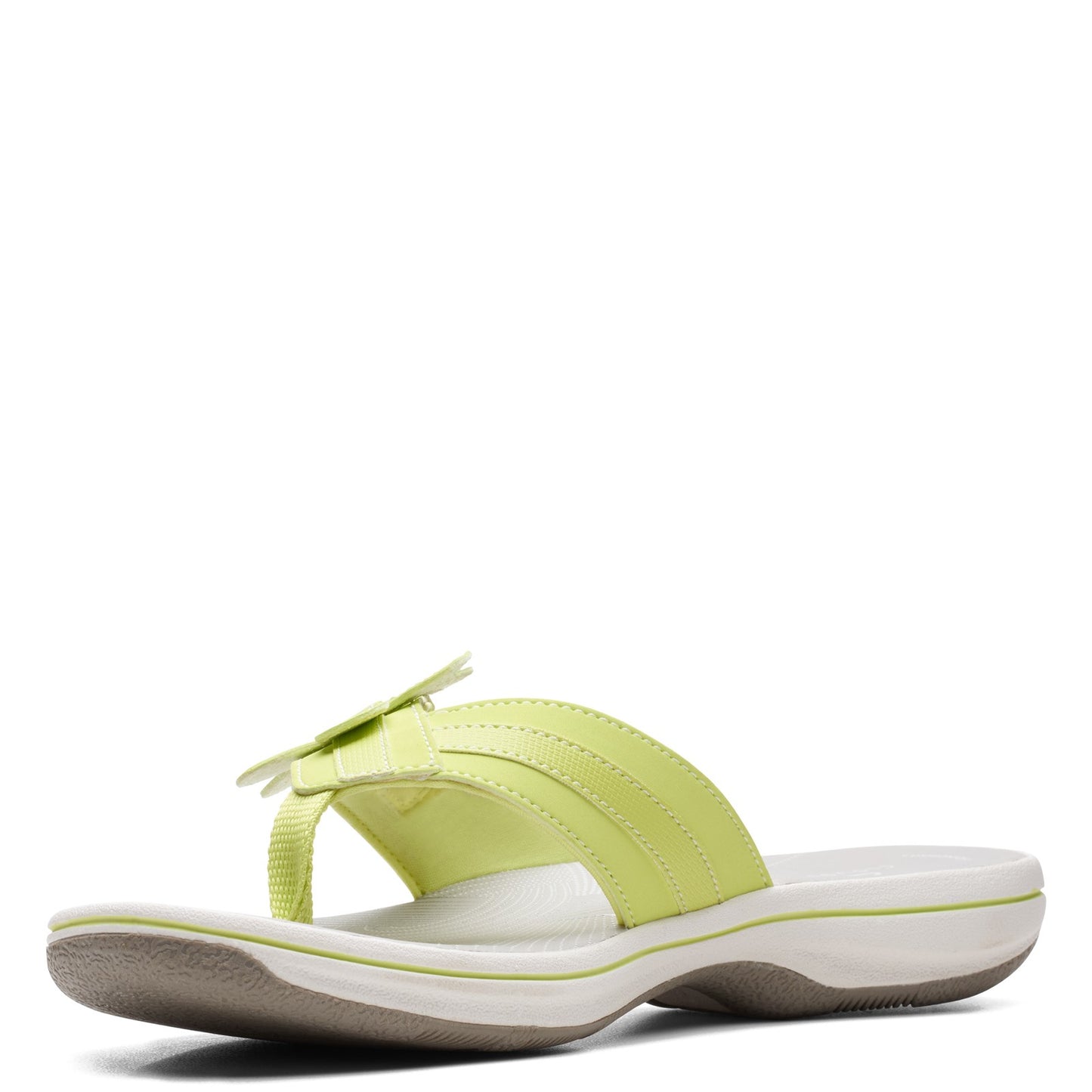 Peltz Shoes Women's Clarks Brinkley Flora Sandal LIME 26165319