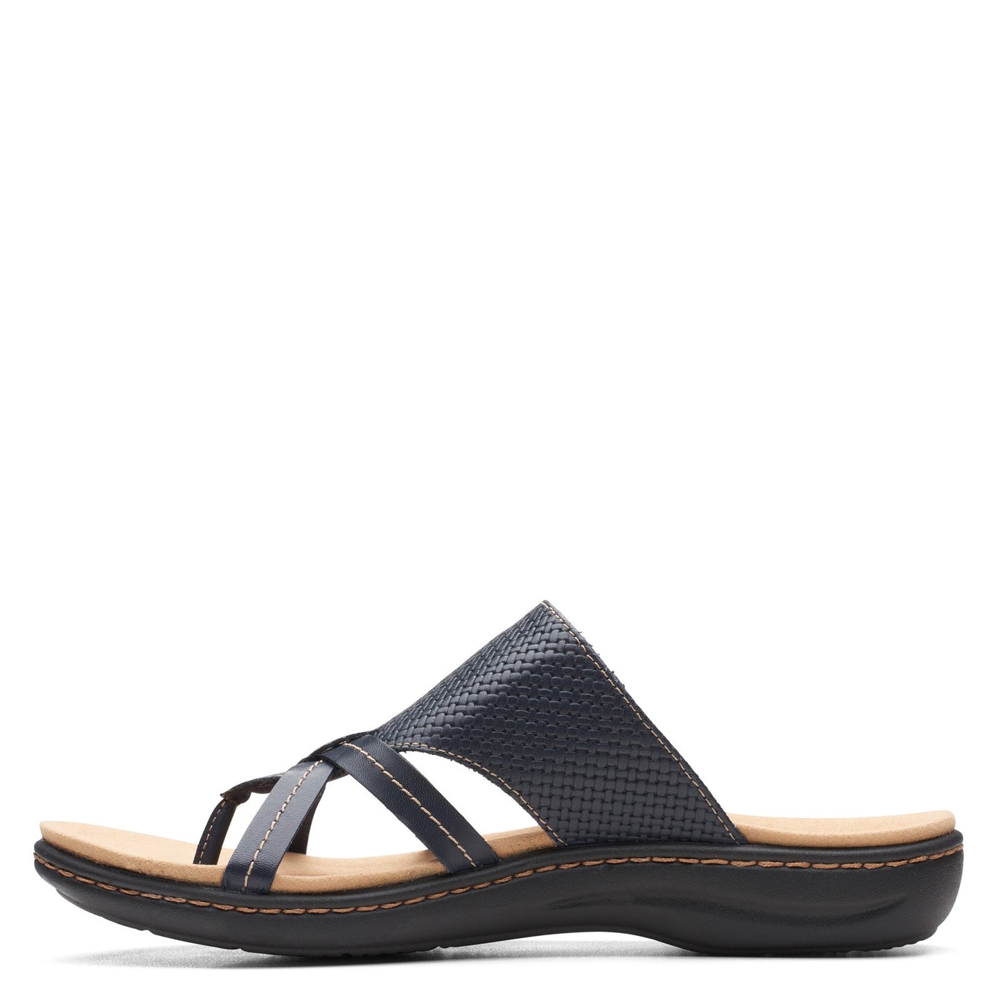 Peltz Shoes Women's Clarks Laurieann Edge Sandal NAVY 26165387