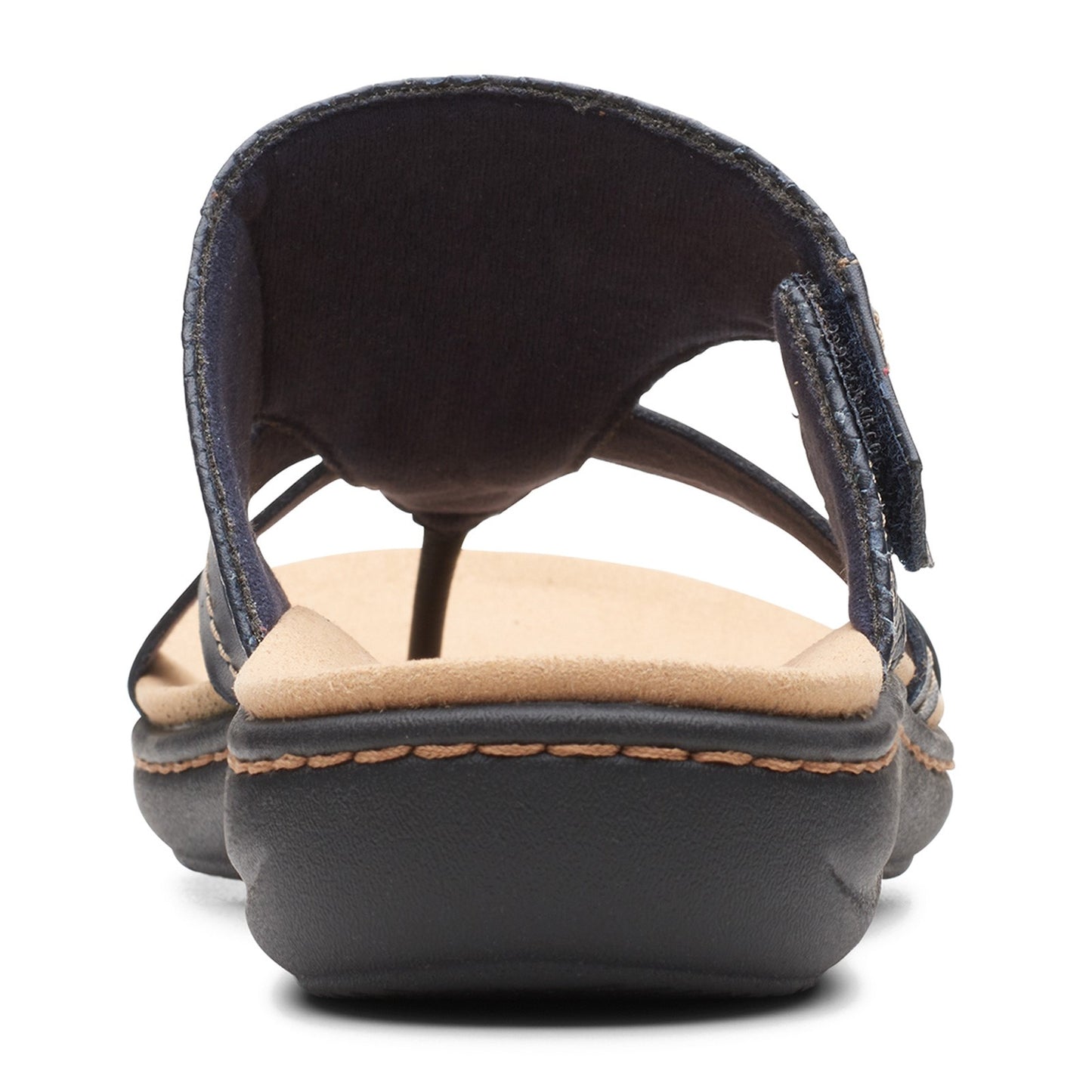 Peltz Shoes Women's Clarks Laurieann Edge Sandal NAVY 26165387