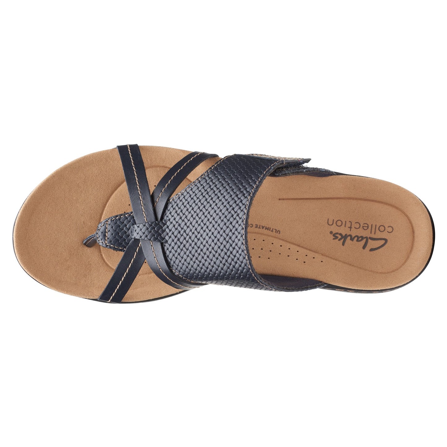 Peltz Shoes Women's Clarks Laurieann Edge Sandal NAVY 26165387