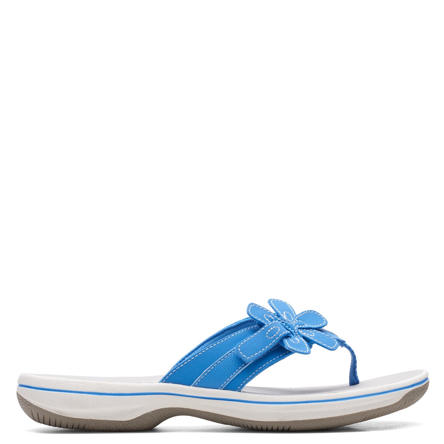 Peltz Shoes Women's Clarks Brinkley Flora Sandal BLUE 26165406
