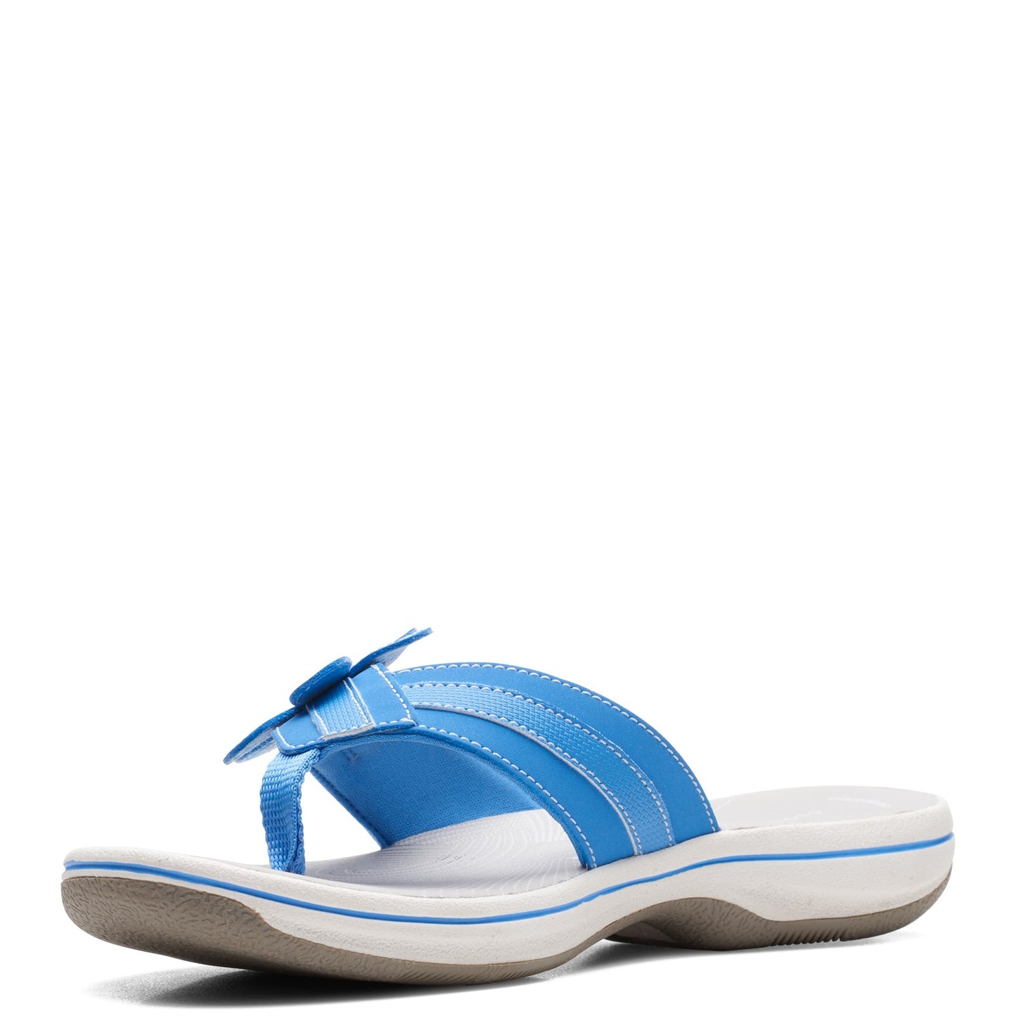 Peltz Shoes Women's Clarks Brinkley Flora Sandal BLUE 26165406