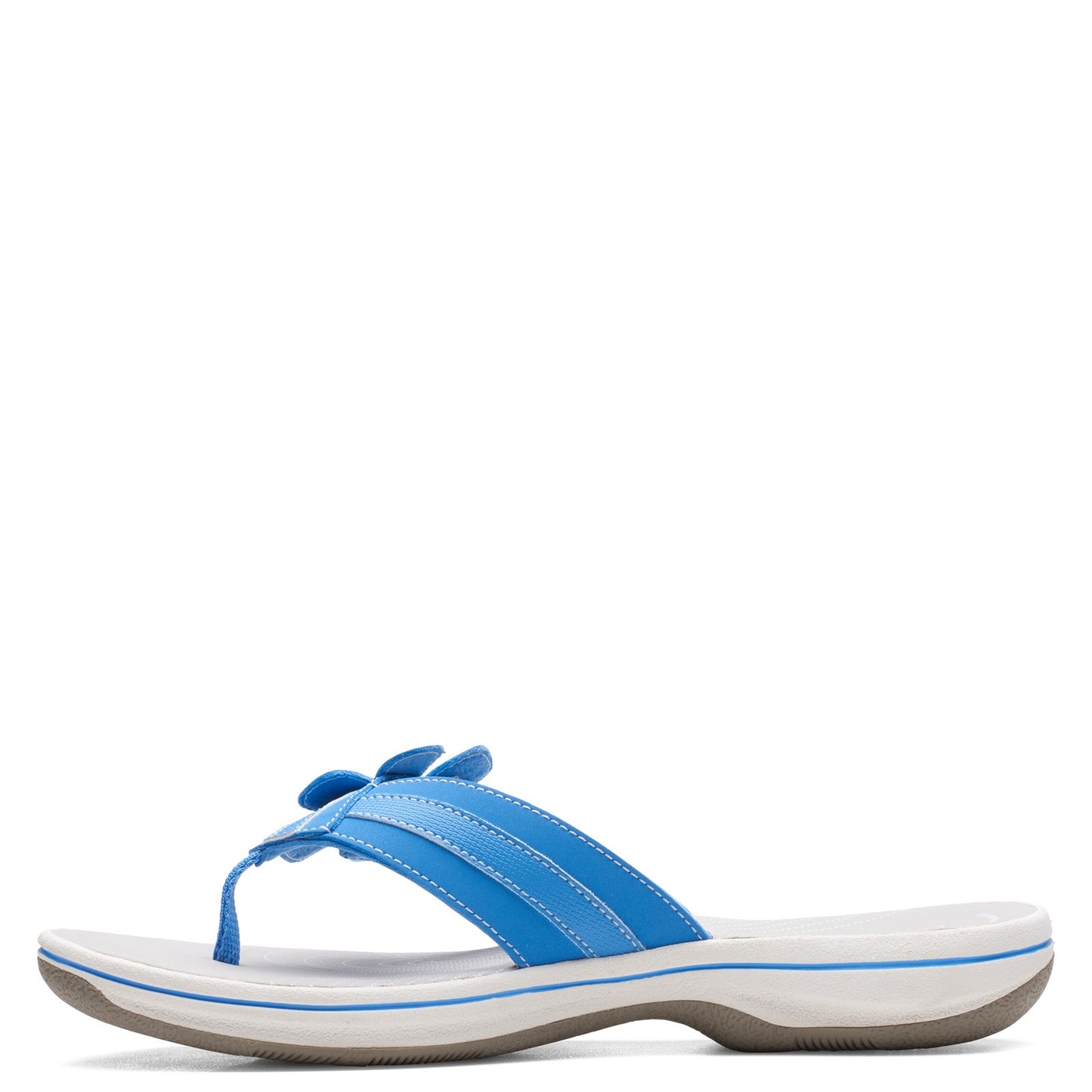 Peltz Shoes Women's Clarks Brinkley Flora Sandal BLUE 26165406