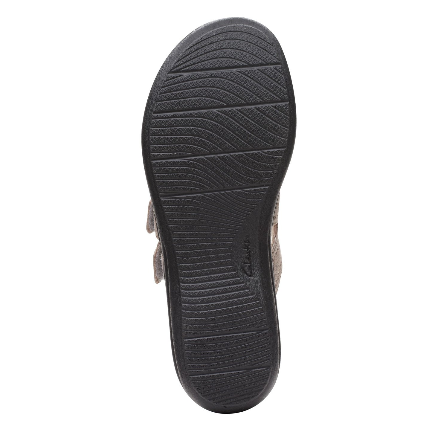 Peltz Shoes Women's Clarks Laurieann Gema Sandal TAUPE METALLIC 26165469