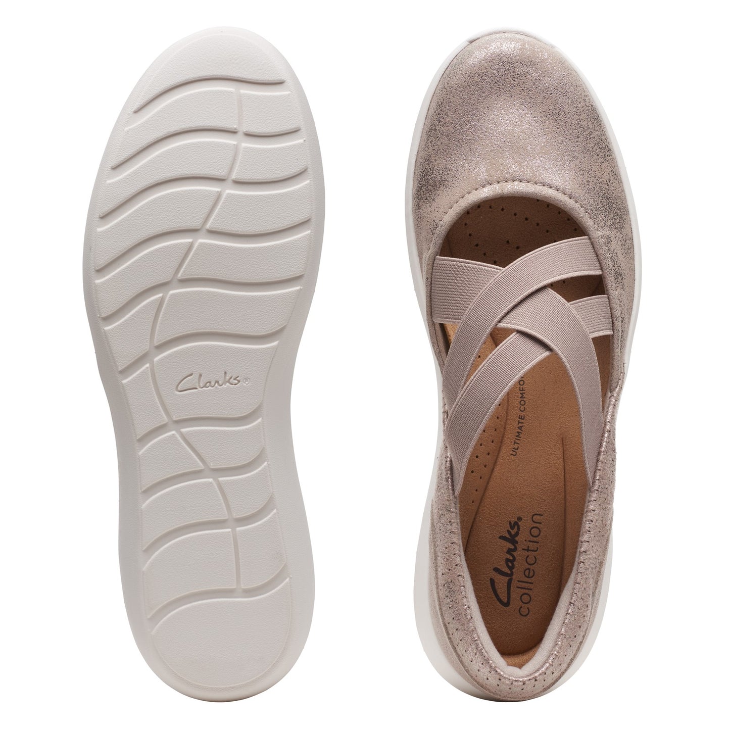 Peltz Shoes Women's Clarks Kayleigh Cove Slip-On METALLIC 26166067