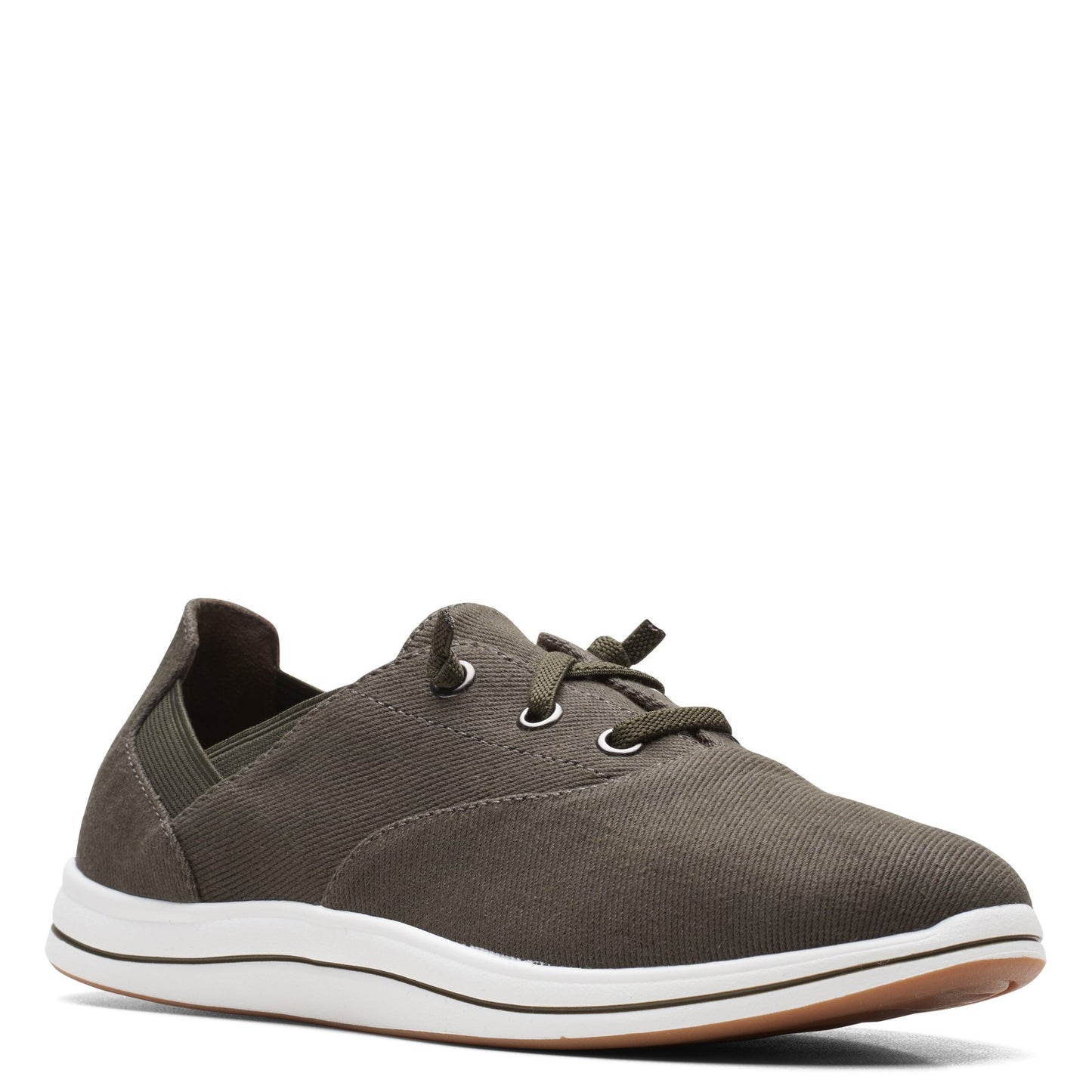 Peltz Shoes Women's Clarks Breeze Ave Sneaker OLIVE 26166188