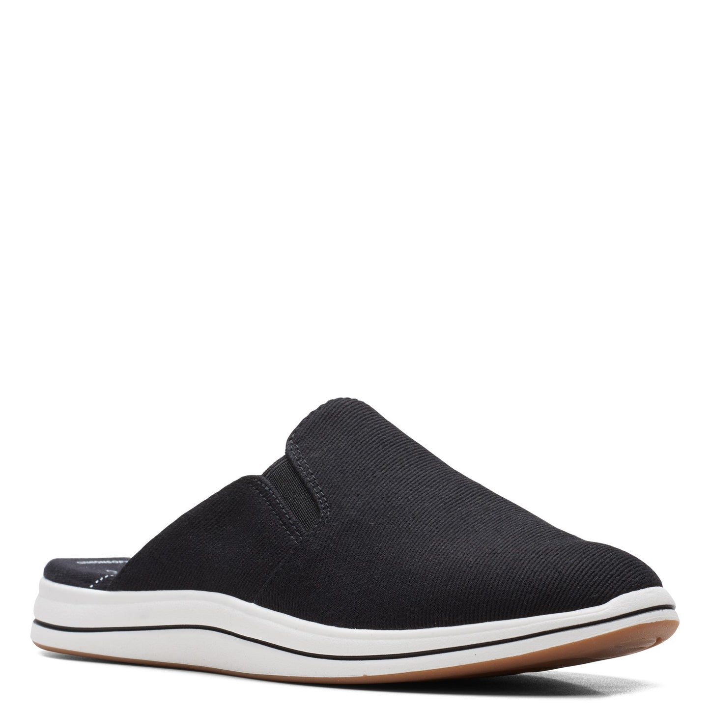 Peltz Shoes Women's Clarks Breeze Shore Mule BLACK 26166438