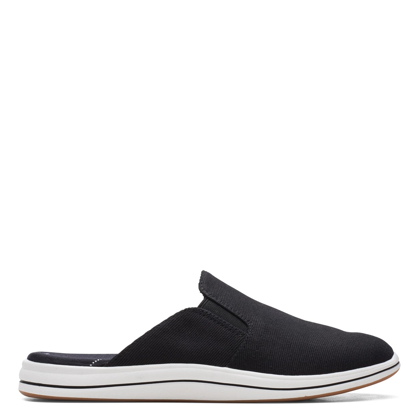 Peltz Shoes Women's Clarks Breeze Shore Mule BLACK 26166438
