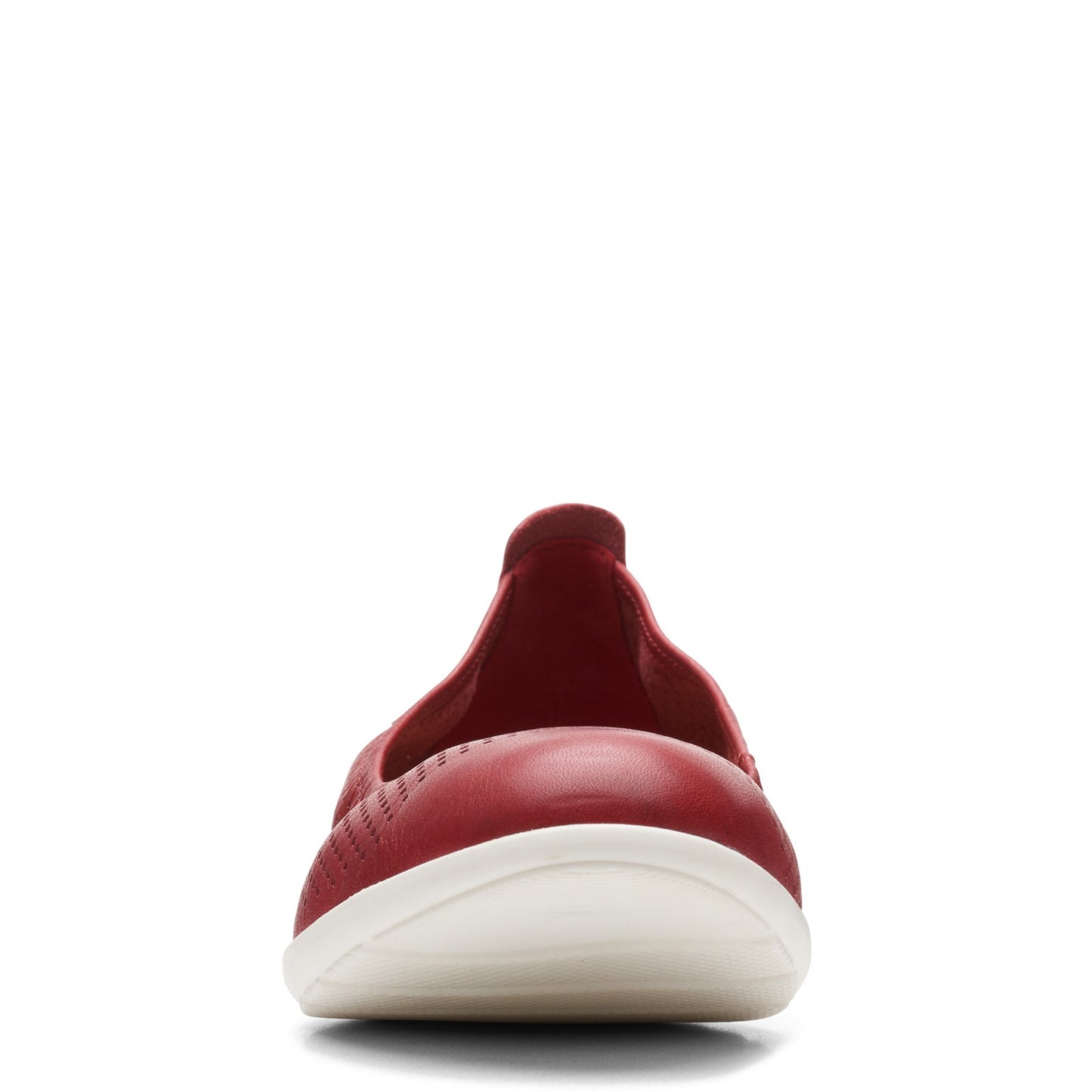 Peltz Shoes Women's Clarks Jenette Ease Flat RED BEAN 26166716