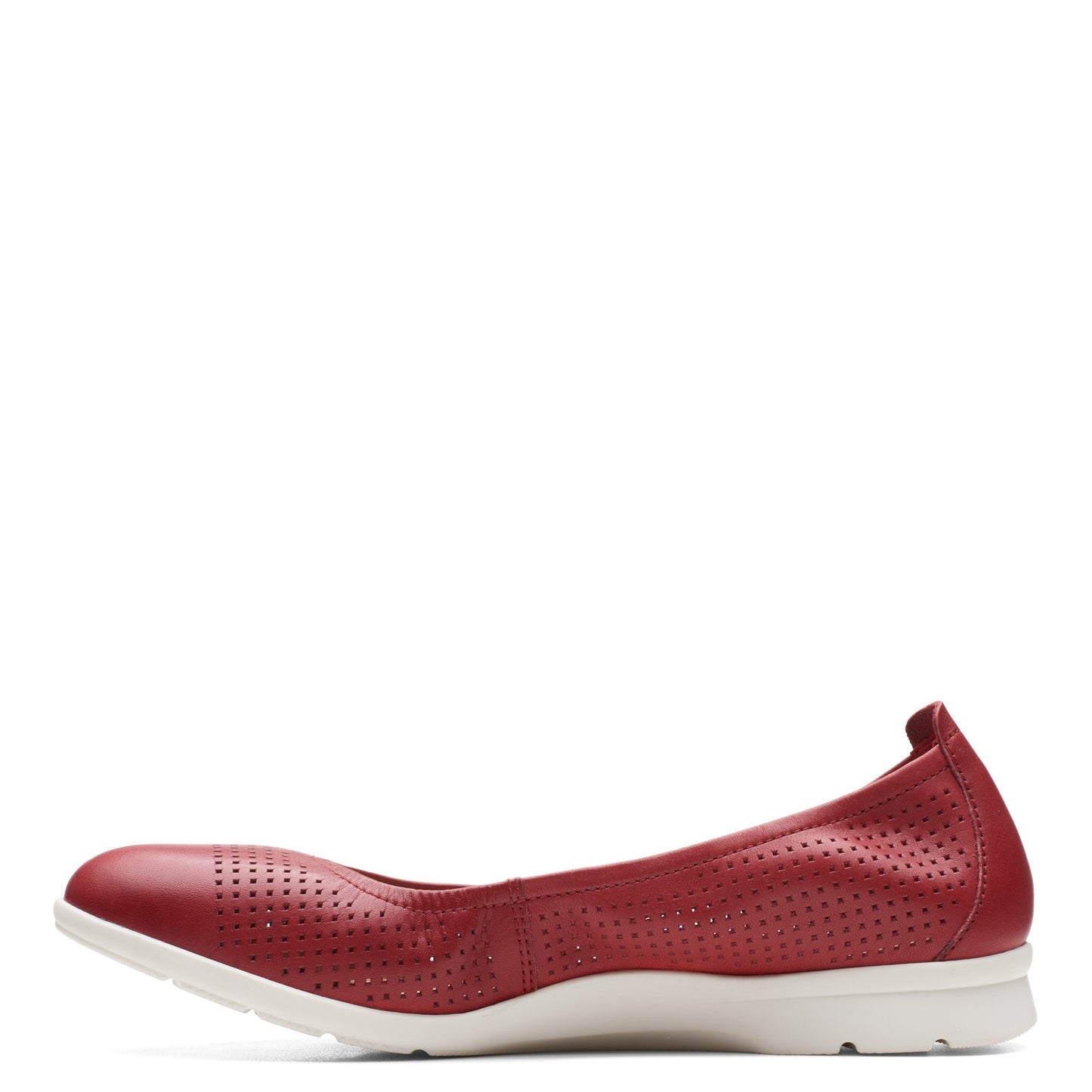 Peltz Shoes Women's Clarks Jenette Ease Flat RED BEAN 26166716
