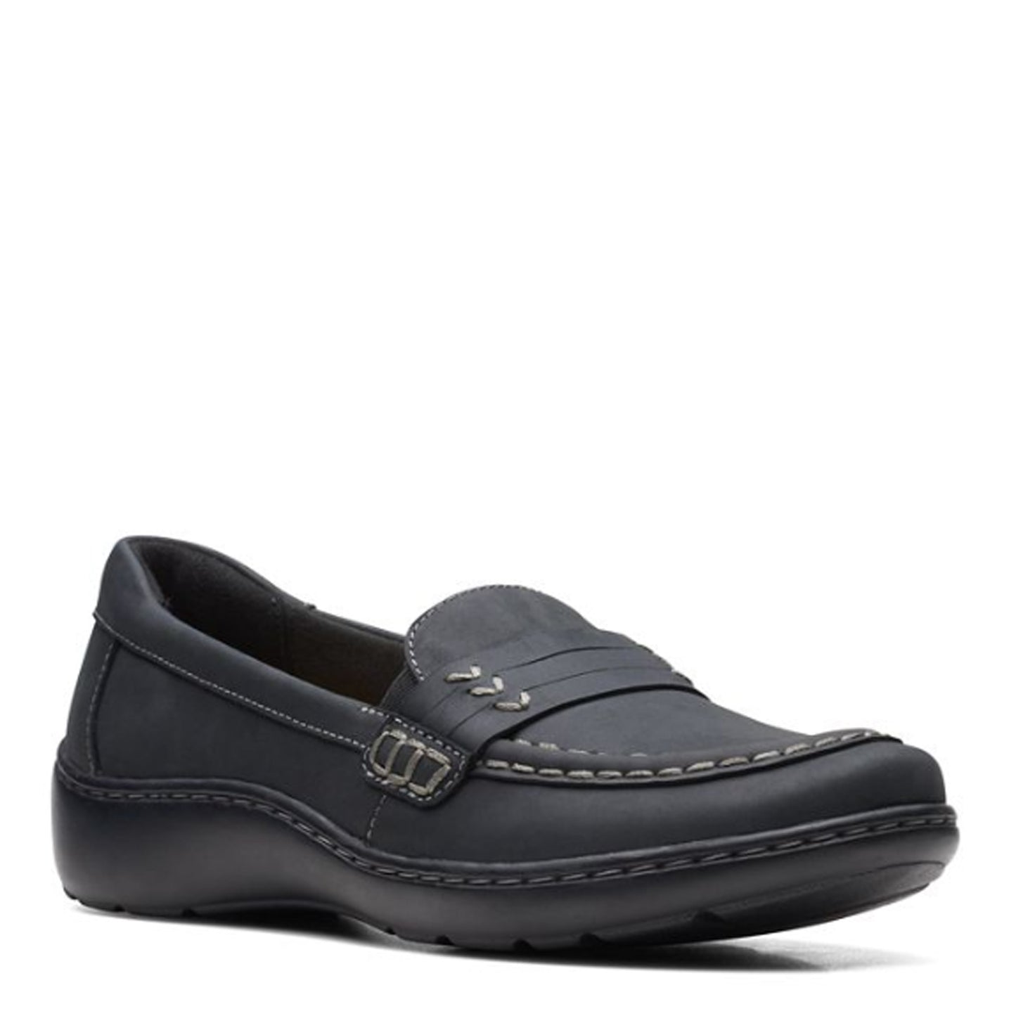 Peltz Shoes Women's Clarks Cora Ashly Slip-On BLACK 26167509
