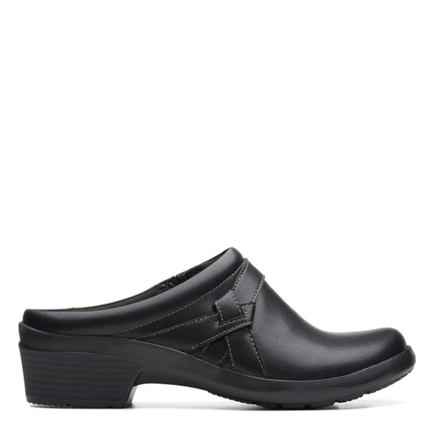 Peltz Shoes Women's Clarks Angie Mist Clog BLACK 26167638