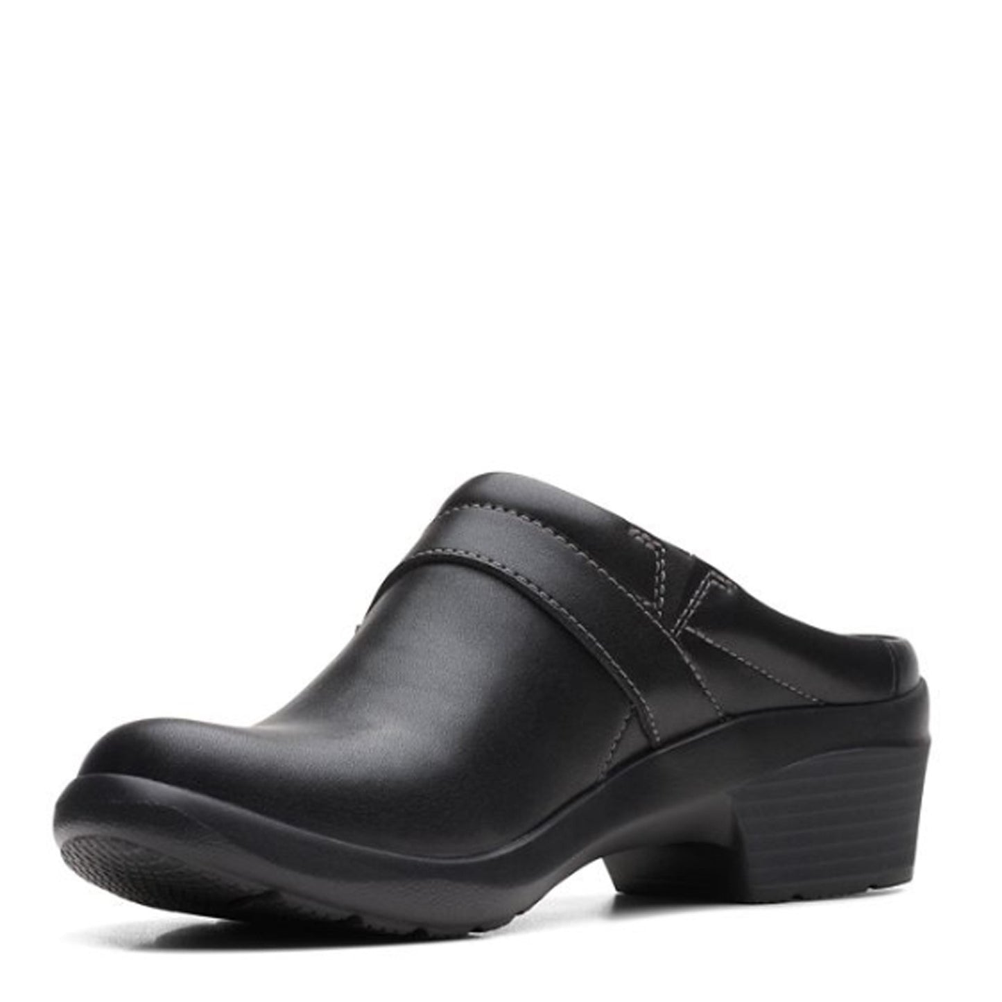 Peltz Shoes Women's Clarks Angie Mist Clog BLACK 26167638