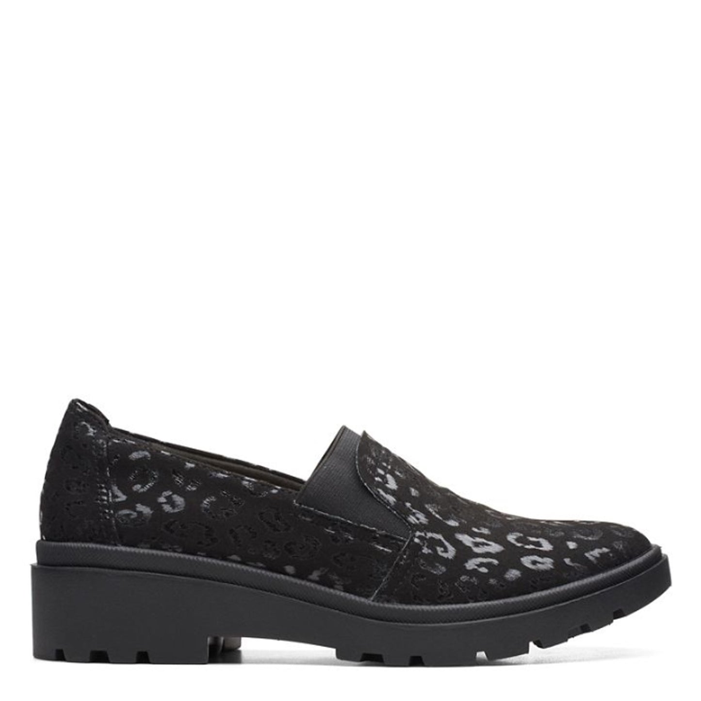 Peltz Shoes Women's Clarks Calla Rae Loafer BLACK FABRIC 26167688