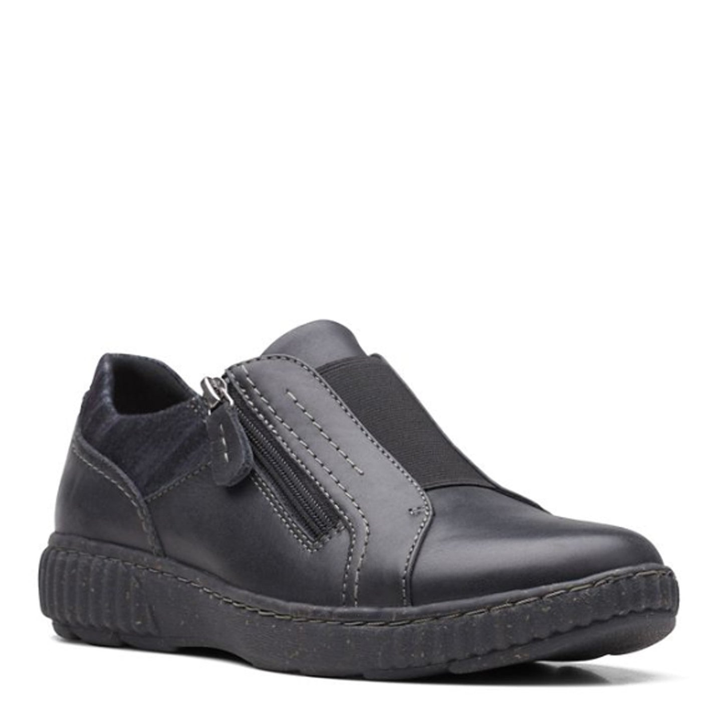 Peltz Shoes Women's Clarks Caroline Cove Slip-On BLACK 26167699