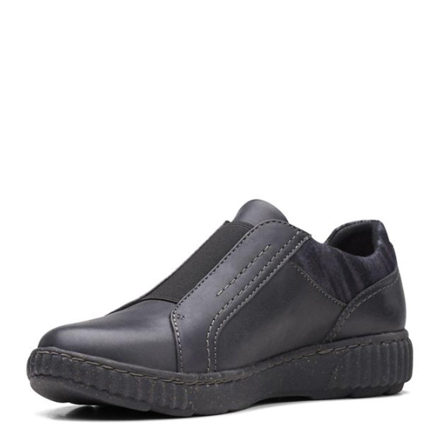 Peltz Shoes Women's Clarks Caroline Cove Slip-On BLACK 26167699