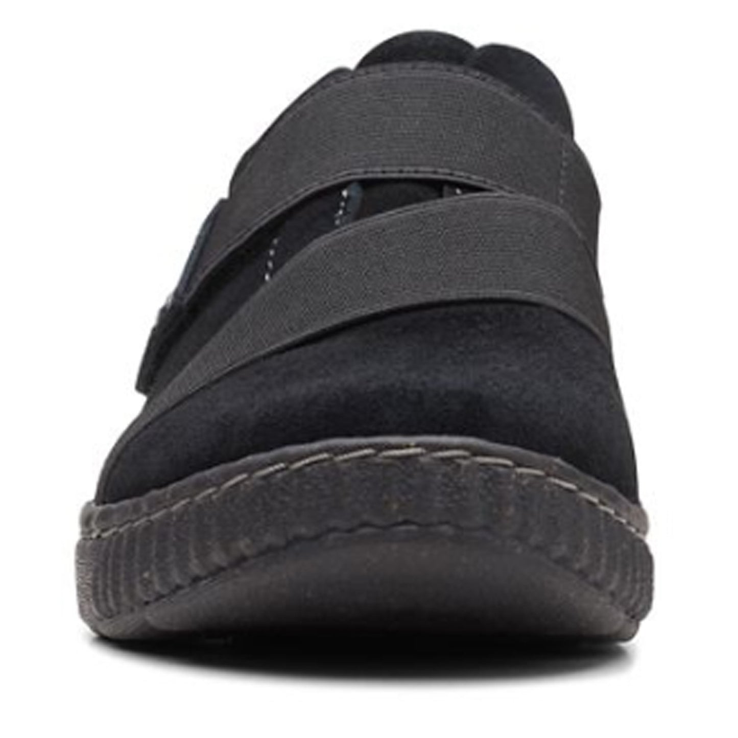 Peltz Shoes Women's Clarks Caroline Holly Slip-On BLACK SUEDE 26167700