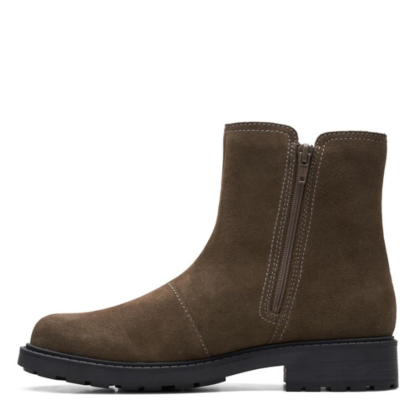 Peltz Shoes Women's Clarks Opal Sky Boot OLIVE 26167850