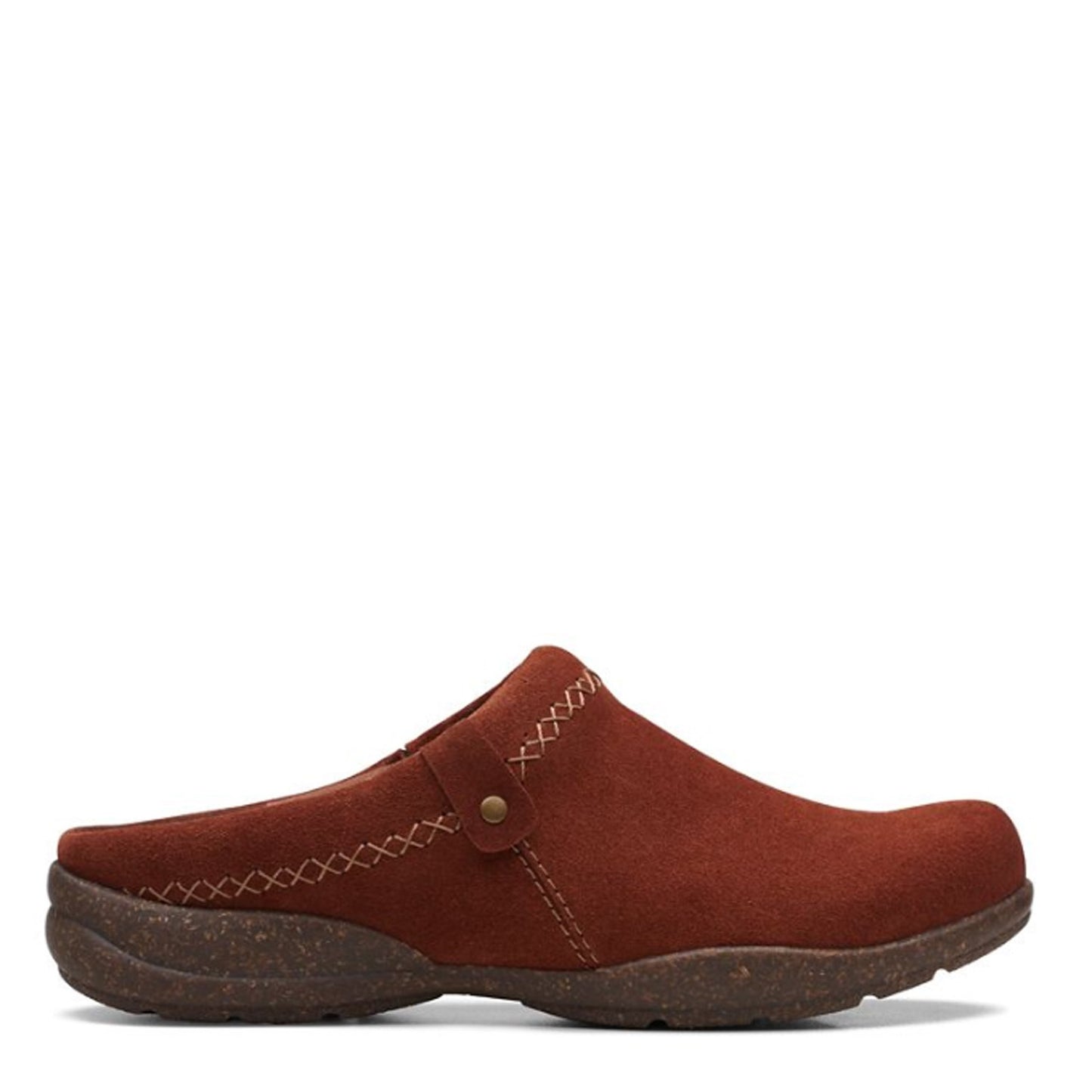 Peltz Shoes Women's Clarks Roseville Echo Clog MAHOGANY 26167896