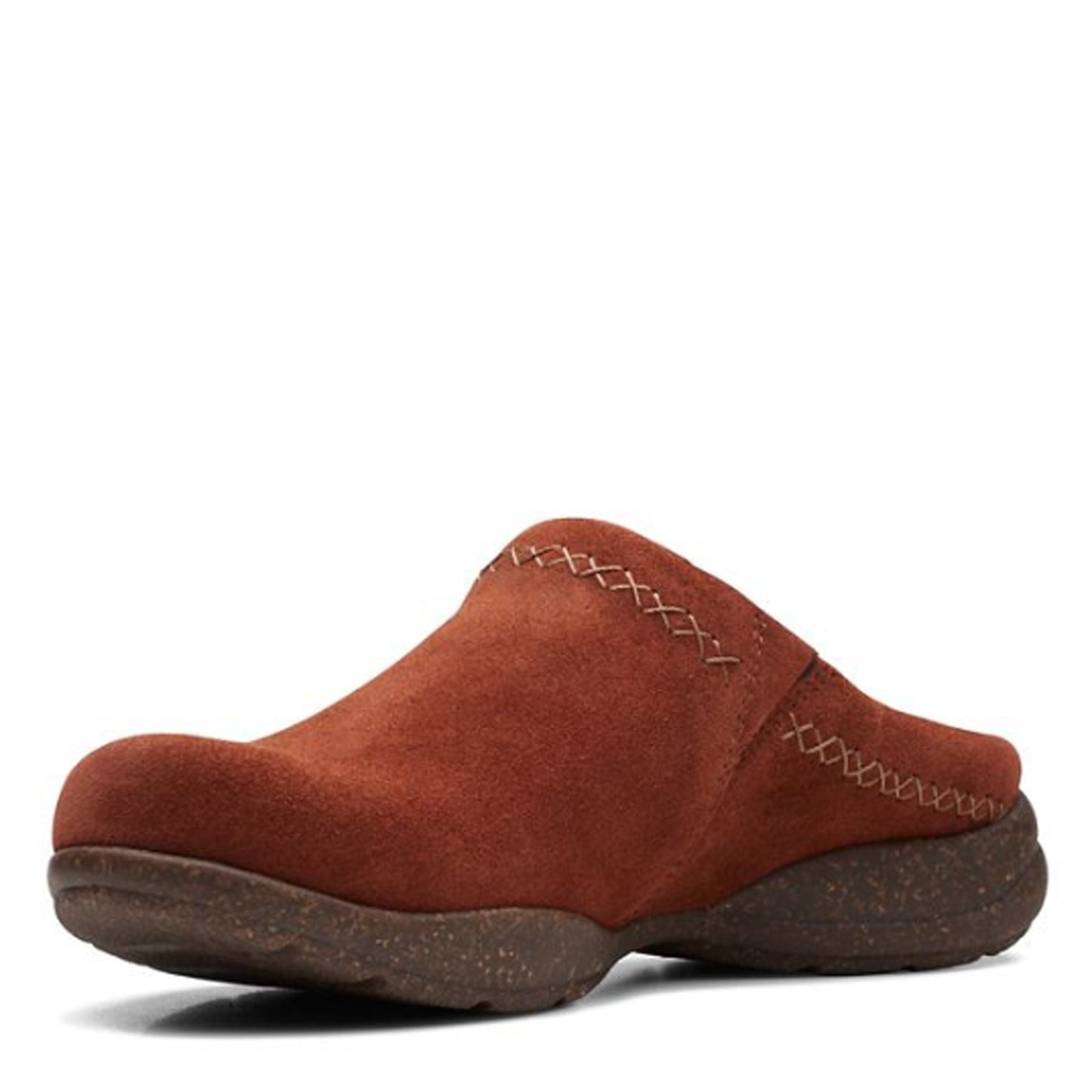 Peltz Shoes Women's Clarks Roseville Echo Clog MAHOGANY 26167896