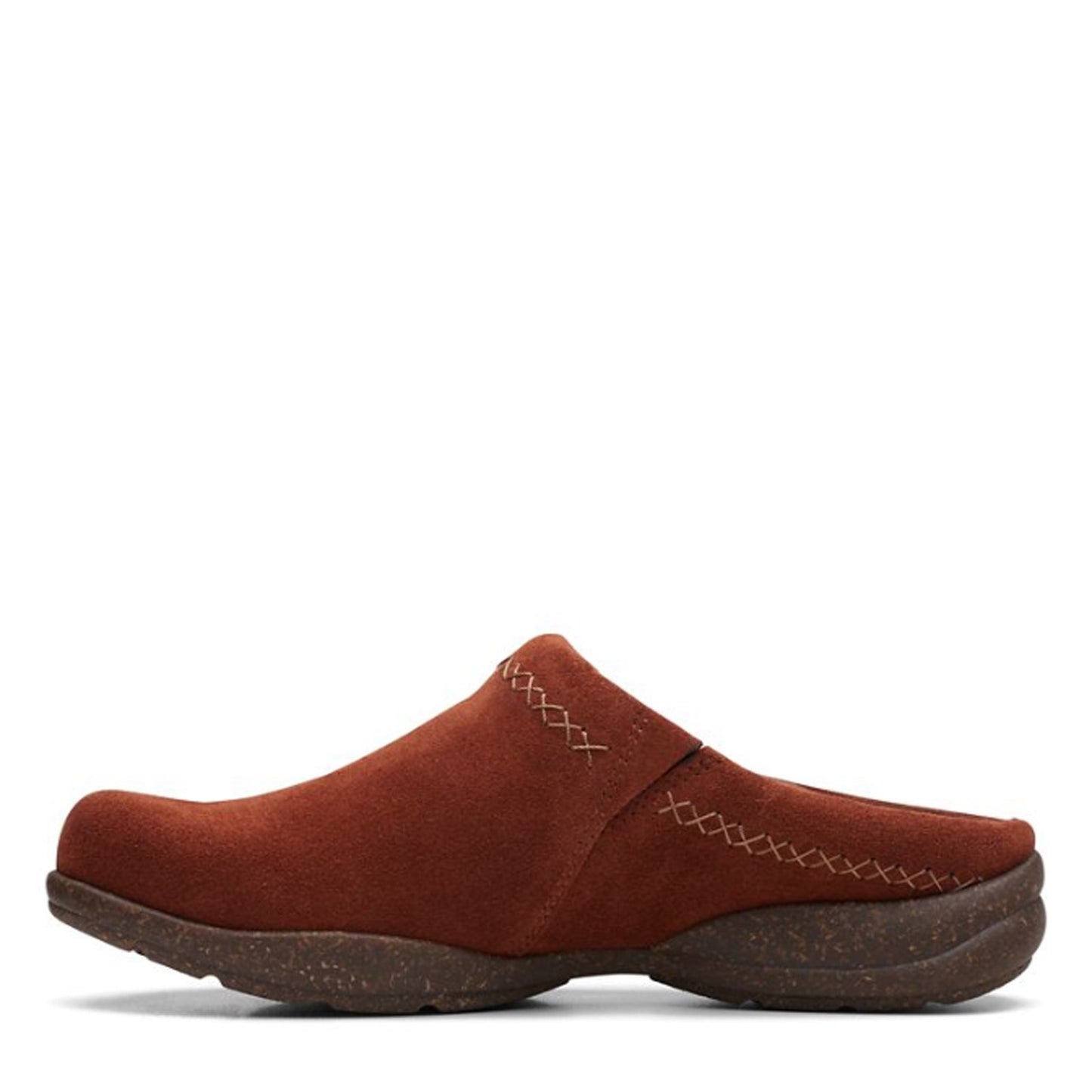 Peltz Shoes Women's Clarks Roseville Echo Clog MAHOGANY 26167896