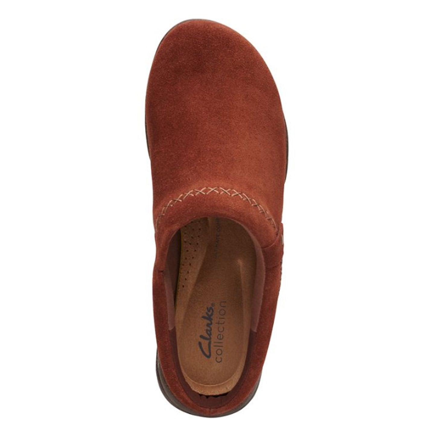 Peltz Shoes Women's Clarks Roseville Echo Clog MAHOGANY 26167896