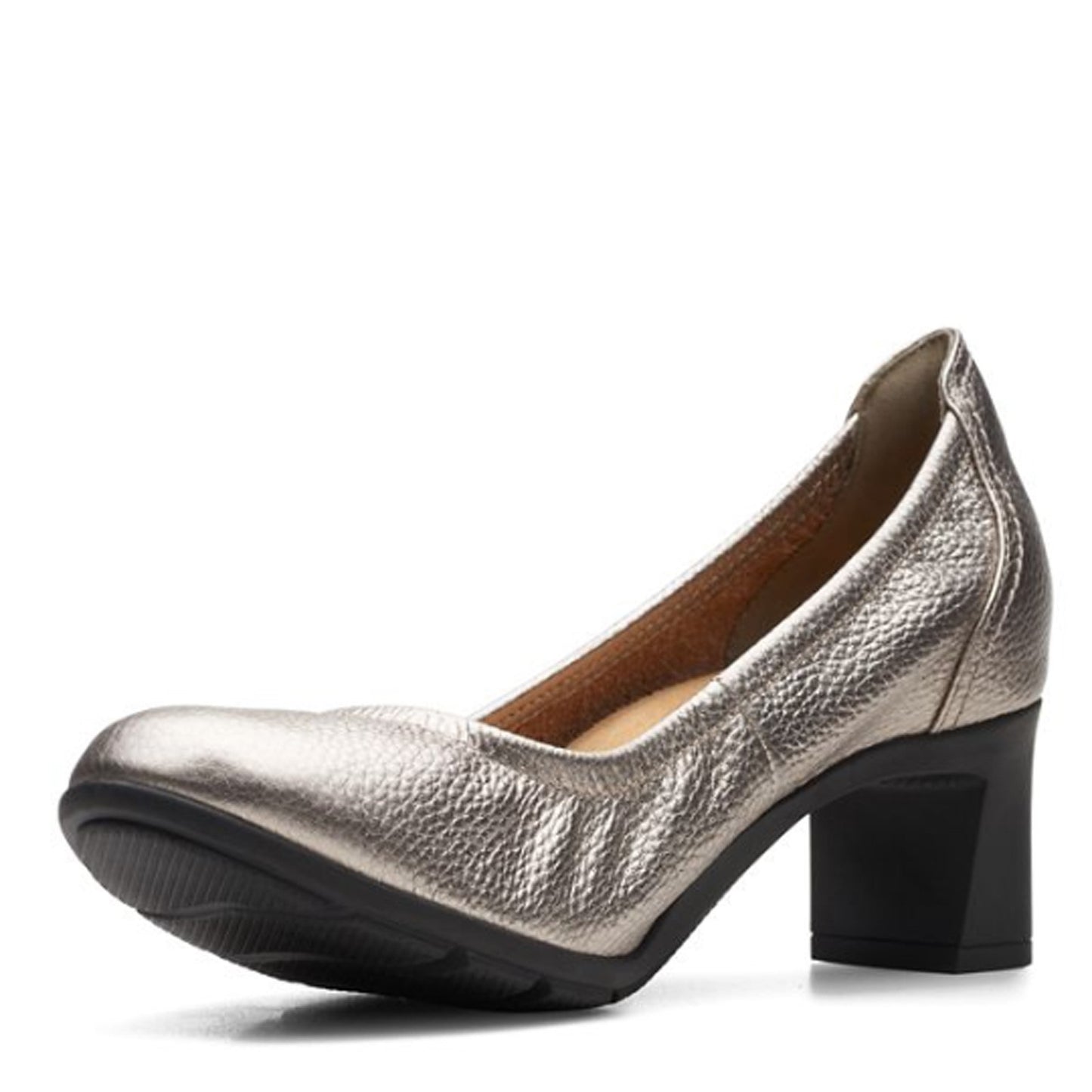 Peltz Shoes Women's Clarks Neiley Pearl Pump PEWTER 26167909