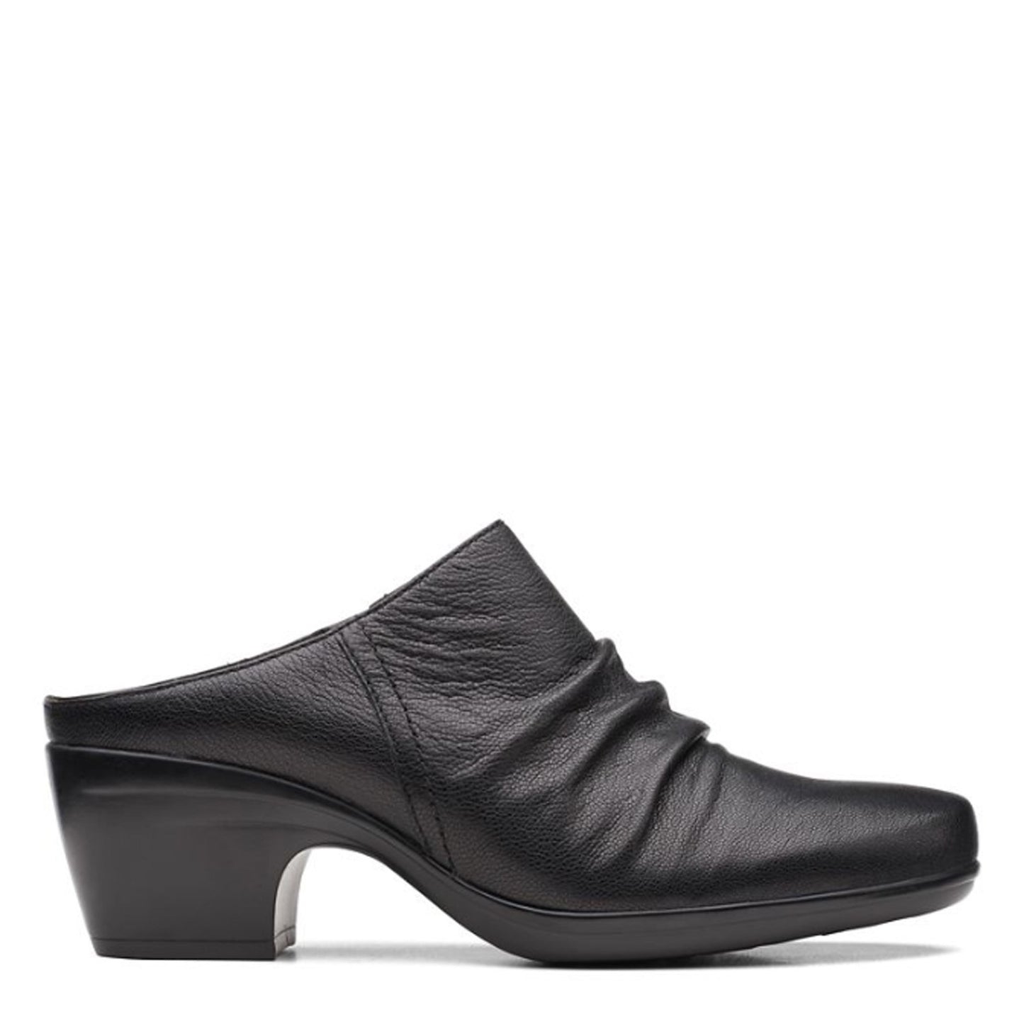 Peltz Shoes Women's Clarks Emily Charm Mule BLACK 26168156