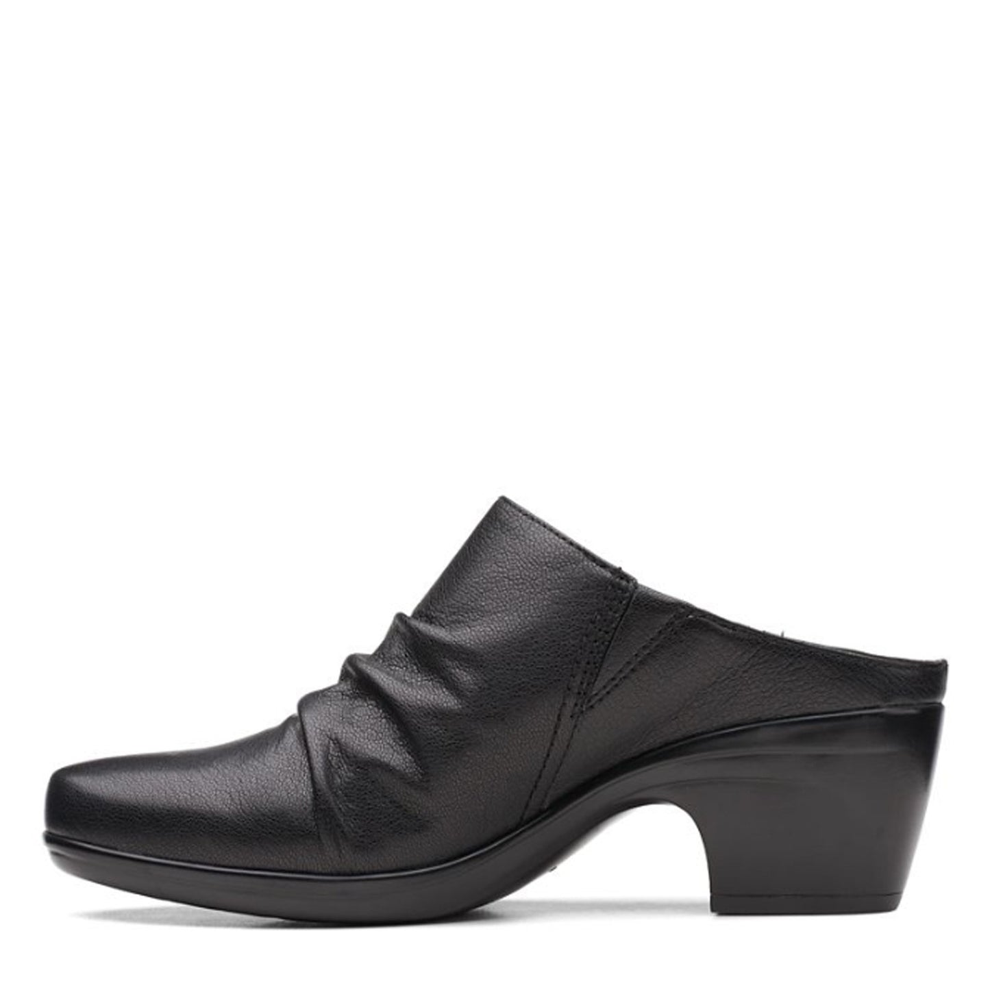 Peltz Shoes Women's Clarks Emily Charm Mule BLACK 26168156