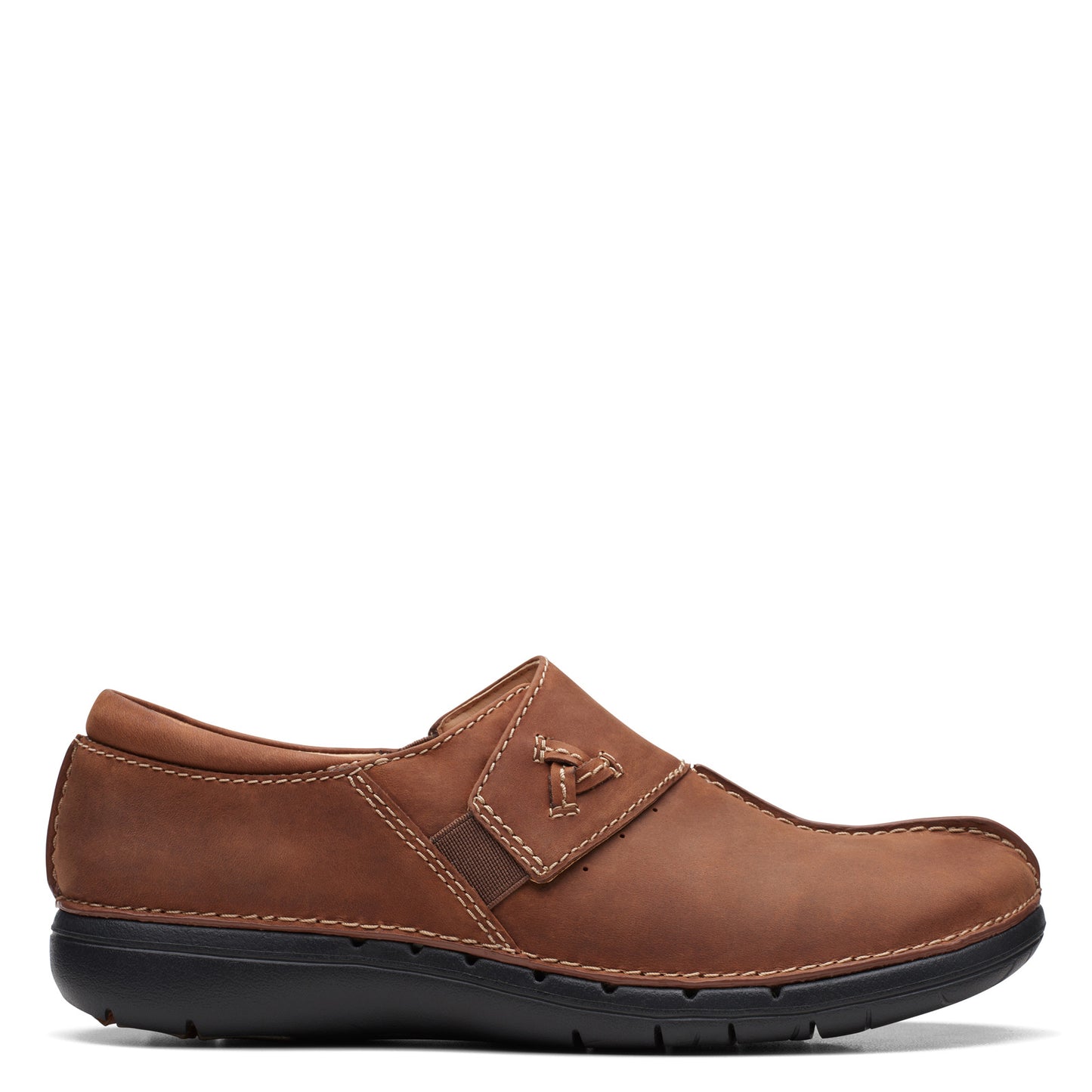 Peltz Shoes Women's Clarks Un Loop Ave Slip-On Dark Tan 26168703