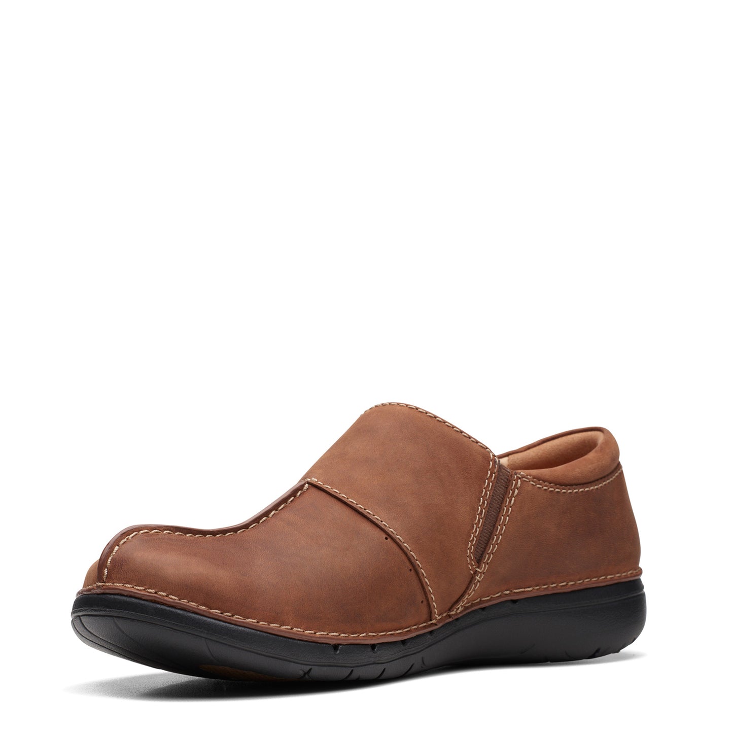 Peltz Shoes Women's Clarks Un Loop Ave Slip-On Dark Tan 26168703